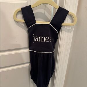 navy blue Baby Romper